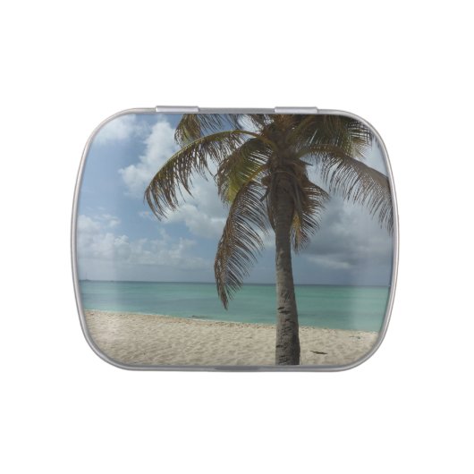 Aruban Beach I Beautiful Nature Scene Candy Tin (Top)