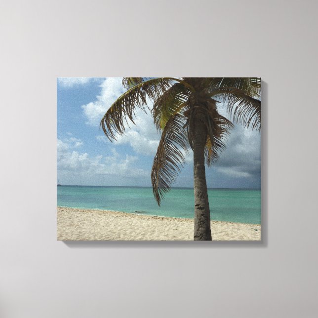 Aruban Beach I Beautiful Nature Scene Canvas Print (Front)