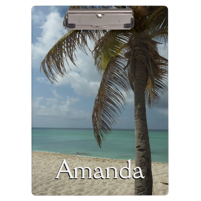 Aruban Beach I Beautiful Nature Scene Clipboard (Front)
