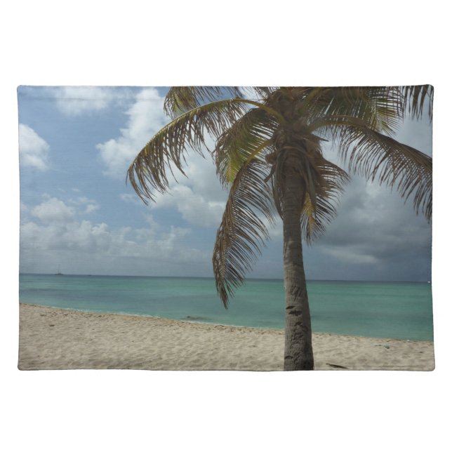 Aruban Beach I Beautiful Nature Scene Cloth Placemat (Front)