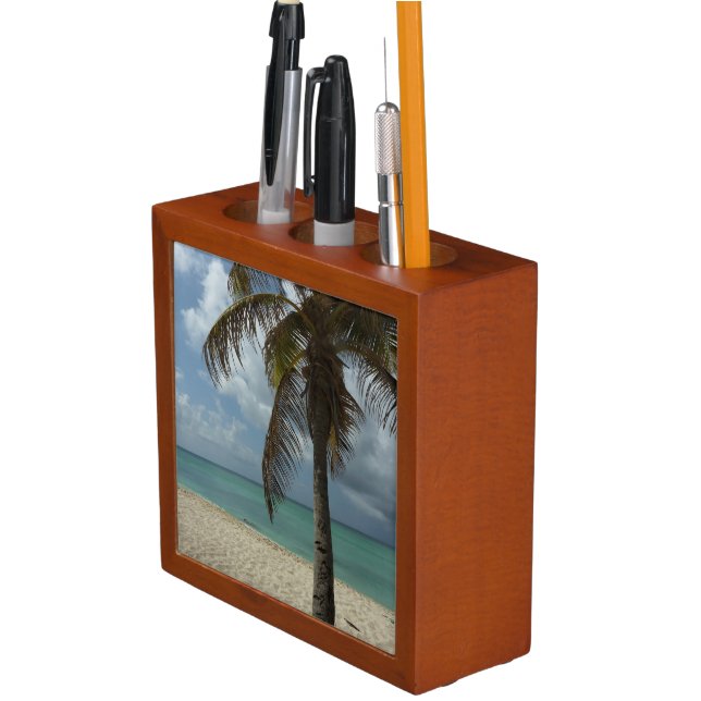 Aruban Beach I Beautiful Nature Scene Desk Organizer (In Situ)