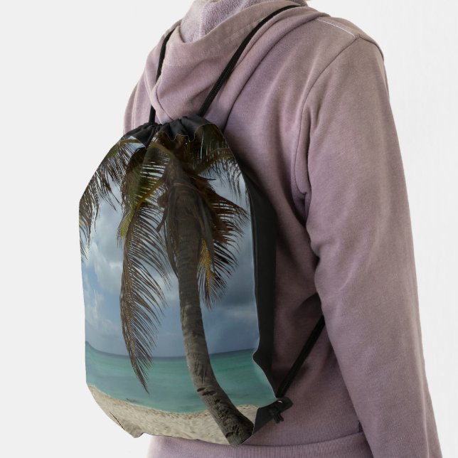 Aruban Beach I Beautiful Nature Scene Drawstring Bag (Insitu)