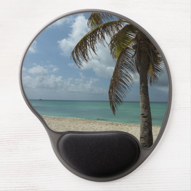 Aruban Beach I Beautiful Nature Scene Gel Mouse Pad (Front)