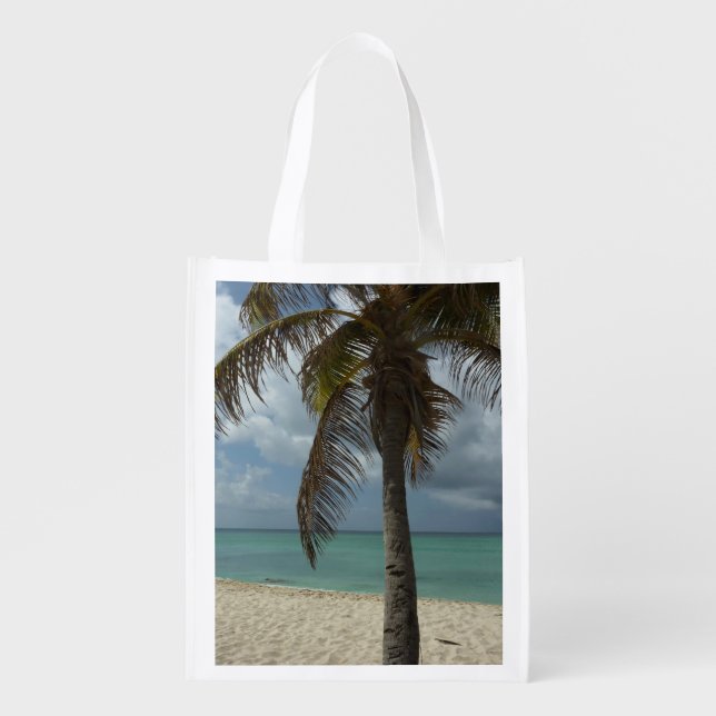 Aruban Beach I Beautiful Nature Scene Grocery Bag (Front)
