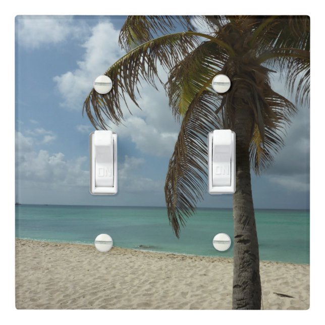 Aruban Beach I Beautiful Nature Scene Light Switch Cover (In Situ)