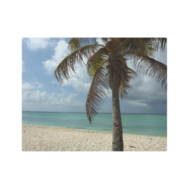 Aruban Beach I Beautiful Nature Scene Metal Print (Front)