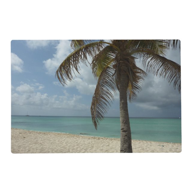 Aruban Beach I Beautiful Nature Scene Placemat (Front)