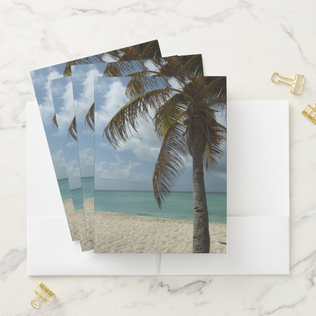 Aruban Beach I Beautiful Nature Scene Pocket Folder (In Situ)