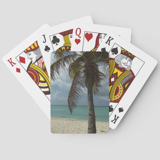Aruban Beach I Beautiful Nature Scene Poker Cards (Back)