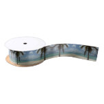 Aruban Beach I Beautiful Nature Scene Satin Ribbon