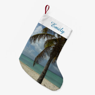 Aruban Beach I Beautiful Nature Scene Small Christmas Stocking