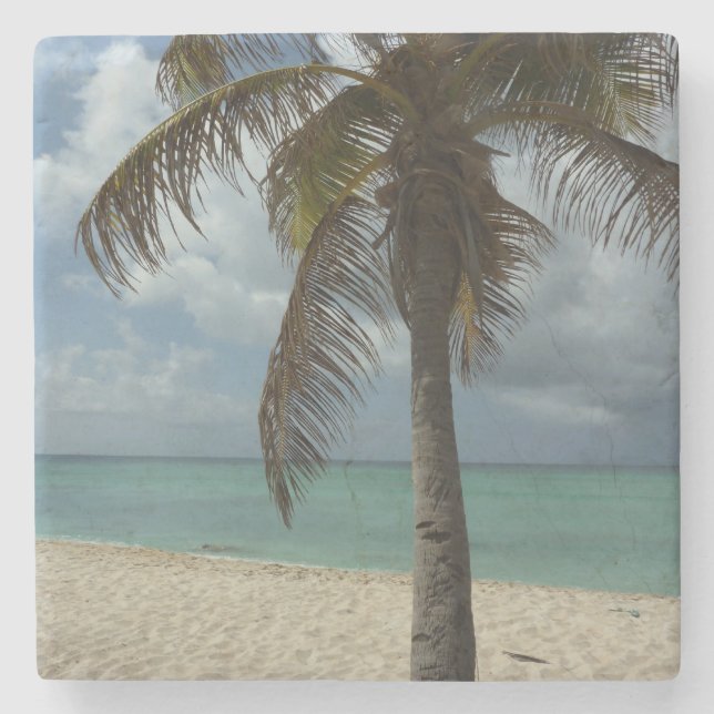 Aruban Beach I Beautiful Nature Scene Stone Coaster (Front)
