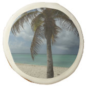 Aruban Beach I Beautiful Nature Scene Sugar Cookie (Front)