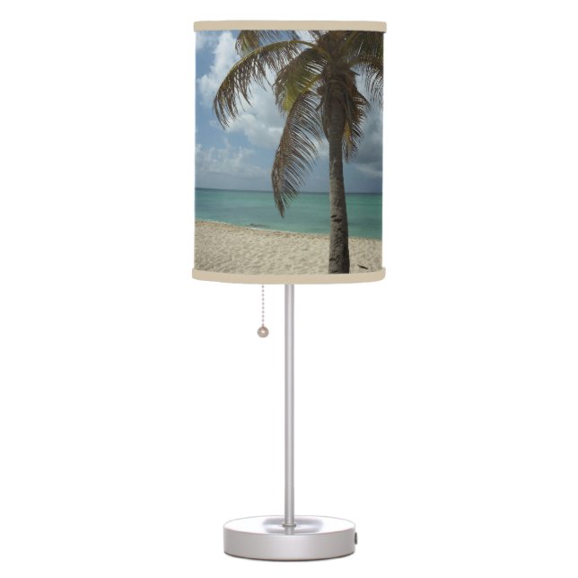 Aruban Beach I Beautiful Nature Scene Table Lamp (Right)