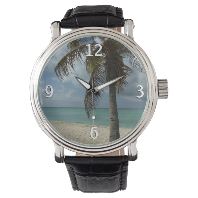 Aruban Beach I Beautiful Nature Scene Watch (Front)