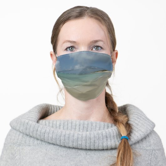 Aruban Beach II Beautiful Nature Scene Adult Cloth Face Mask (Worn)