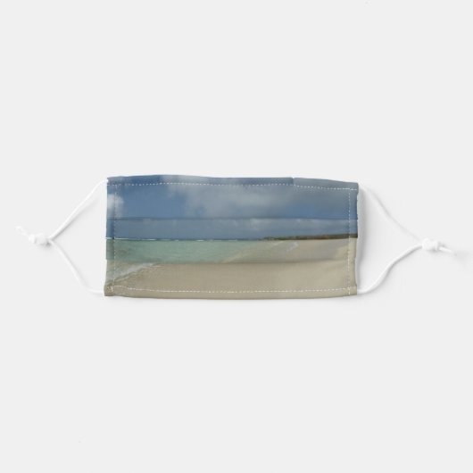 Aruban Beach II Beautiful Nature Scene Adult Cloth Face Mask (Front, Folded)
