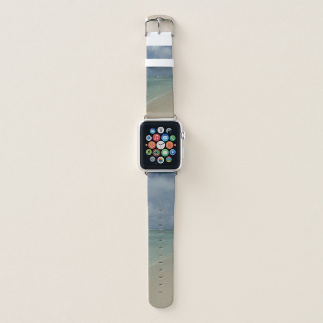 Aruban Beach II Beautiful Nature Scene Apple Watch Band (Front)