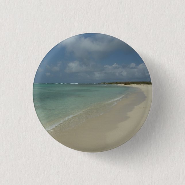 Aruban Beach II Beautiful Nature Scene Button (Front)