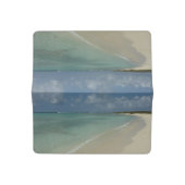 Aruban Beach II Beautiful Nature Scene Checkbook Cover (Open)