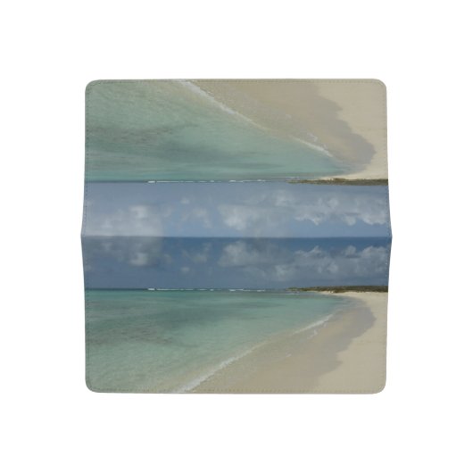 Aruban Beach II Beautiful Nature Scene Checkbook Cover (Open)