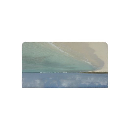 Aruban Beach II Beautiful Nature Scene Checkbook Cover (Back)