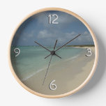 Aruban Beach II Beautiful Nature Scene Clock