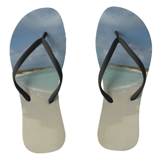 Aruban Beach II Beautiful Nature Scene Flip Flops (Footbed)