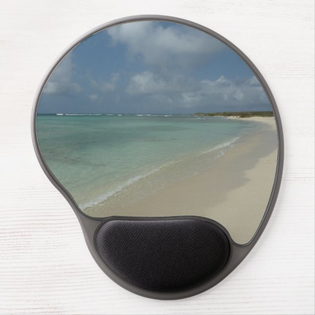 Aruban Beach II Beautiful Nature Scene Gel Mouse Pad (Front)