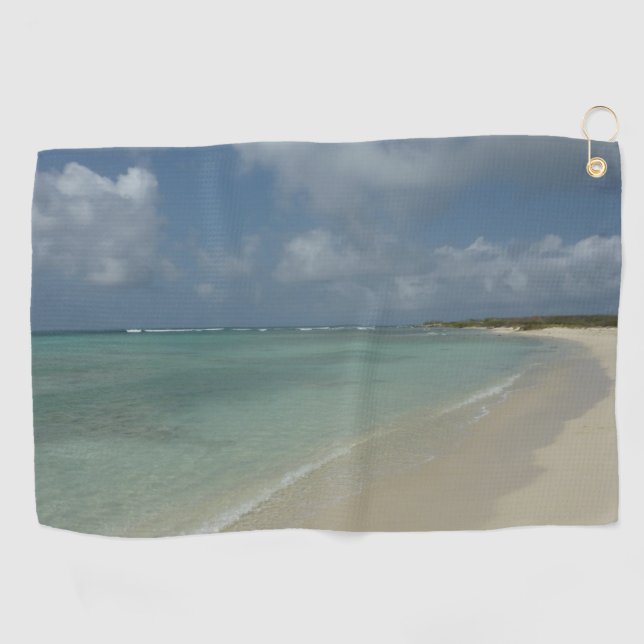 Aruban Beach II Beautiful Nature Scene Golf Towel (Horizontal)