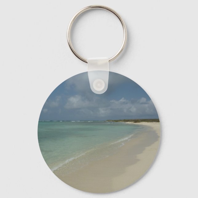 Aruban Beach II Beautiful Nature Scene Keychain (Front)