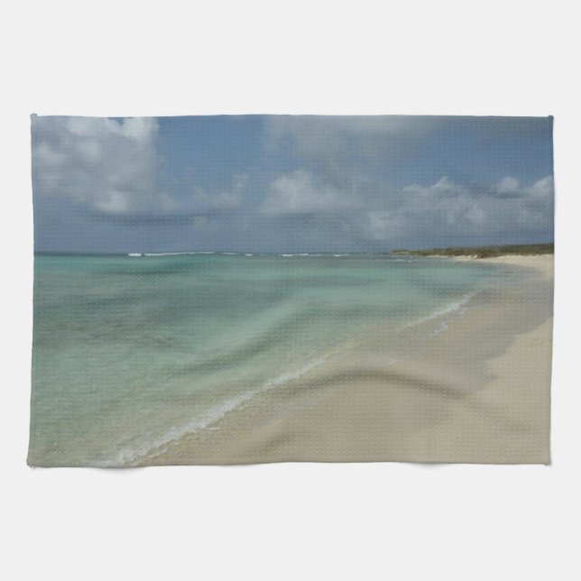 Aruban Beach II Beautiful Nature Scene Kitchen Towel (Horizontal)