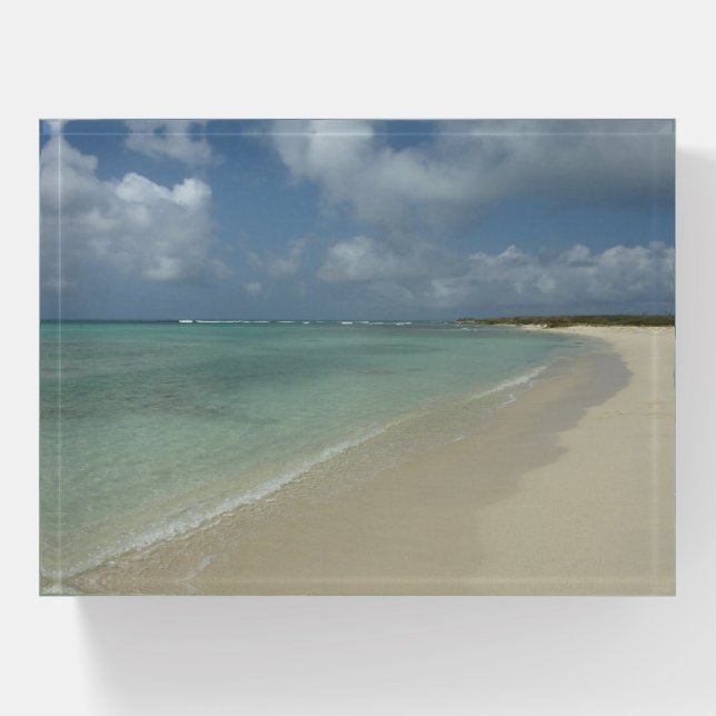 Aruban Beach II Beautiful Nature Scene Paperweight (Front)