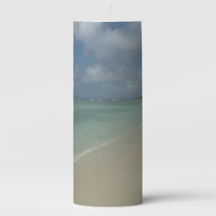 Aruban Beach II Beautiful Nature Scene Pillar Candle