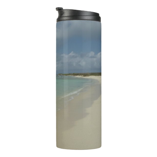 Aruban Beach II Beautiful Nature Scene Thermal Tumbler (Rotated Right)