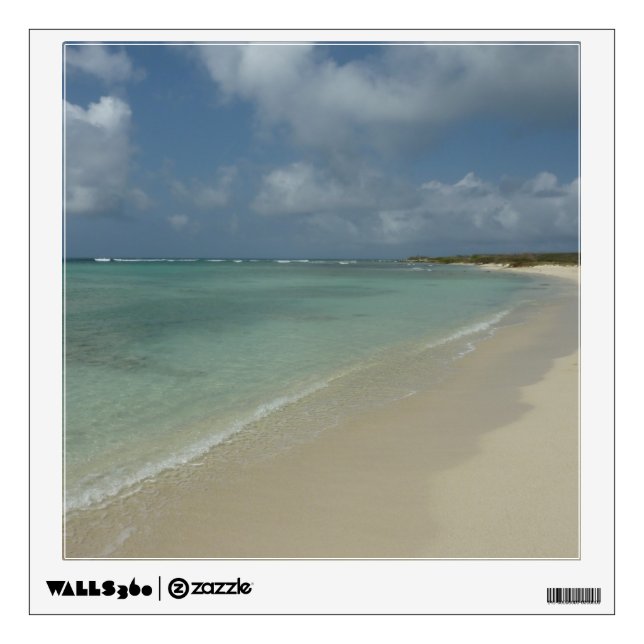 Aruban Beach II Beautiful Nature Scene Wall Decal (Front)