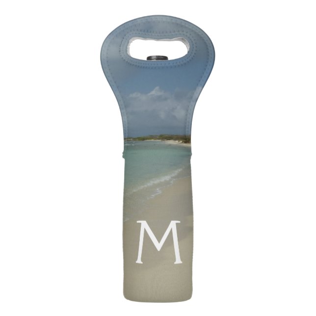 Aruban Beach II Beautiful Nature Scene Wine Bag (Front)