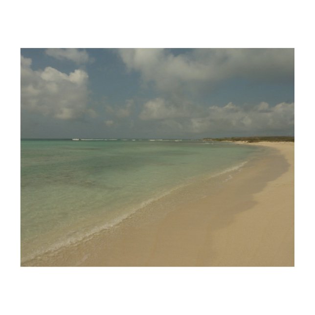 Aruban Beach II Beautiful Nature Scene Wood Wall Art (Front)