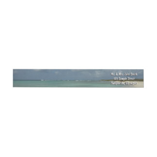Aruban Beach II Beautiful Nature Scene Wrap Around Label