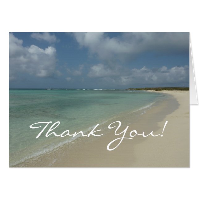 Aruban Beach II Thank You Card (Front Horizontal)
