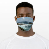 Aruba's Rocky Coast and Blue Ocean Adult Cloth Face Mask (Worn)