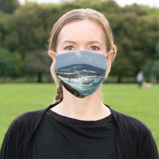 Aruba's Rocky Coast and Blue Ocean Adult Cloth Face Mask (Outside)