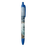 Aruba's Rocky Coast and Blue Ocean Blue Ink Pen