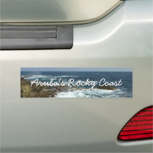 Aruba's Rocky Coast and Blue Ocean Car Magnet