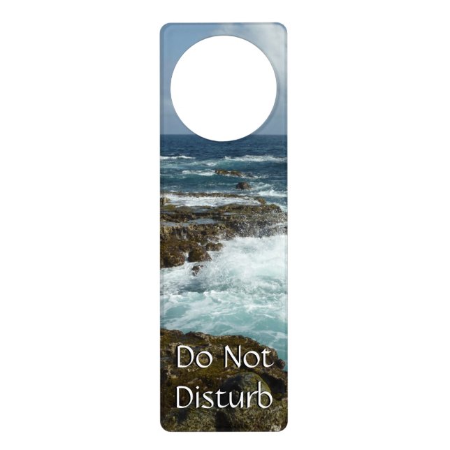 Aruba's Rocky Coast and Blue Ocean Door Hanger (Front)