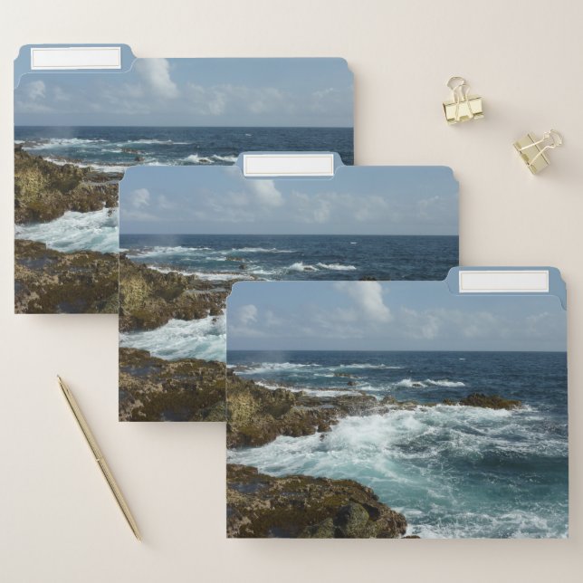 Aruba's Rocky Coast and Blue Ocean File Folder (Set)