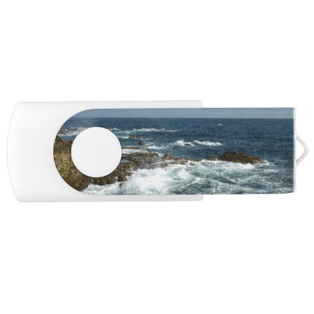 Aruba's Rocky Coast and Blue Ocean Flash Drive (Front)