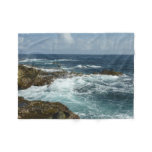 Aruba's Rocky Coast and Blue Ocean Fleece Blanket
