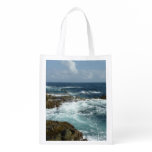 Aruba's Rocky Coast and Blue Ocean Grocery Bag