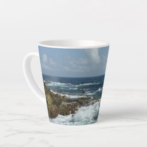 Arubas Rocky Coast and Blue Ocean Latte Mug